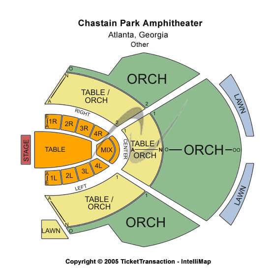 Synovus Bank Amphitheater Chastain Park Seating Chart